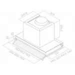 Вытяжка встраиваемая Elica Boxin PLUS IXGL/A/120 нержавеющая сталь управление: поворотные переключатели (1 мотор)