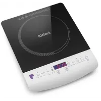 Плита Электрическая Kitfort КТ-101 белый/черный стеклокерамика (настольная)