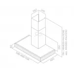 Вытяжка каминная Elica Spot Plus IX/A/90 серебристый управление: кнопочное (1 мотор)