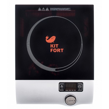 Плита Электрическая Kitfort КТ-108 черный стеклокерамика (настольная)