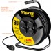 Удлинитель силовой Stayer 55076-30_z01 3x2.5кв.мм 4розет. 30м КГ катушка черный