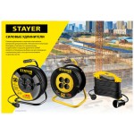 Удлинитель силовой Stayer 55076-30_z01 3x2.5кв.мм 4розет. 30м КГ катушка черный