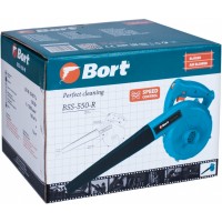 Воздуходувка Bort BSS-550-R 550Вт пит.:от сети синий