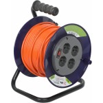 Удлинитель силовой Эра RPx-4es-3х0.75-30m (Б0043052) 3x0.75кв.мм 4розет. 30м ПВС 6A катушка оранжевый