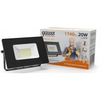 Прожектор уличный Gauss Elementary 613527120 светодиодный 20Втчерный