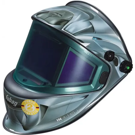 Маска сварщика Fubag IN 4-14G L филь.:хамел. кл.:1/1/1/1 см.экр.115x85мм серебристый (31540)