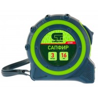 Рулетка строительная Сибртех 32580 дл.полотна 3м изм.шкала в см зацеп простой зеленый