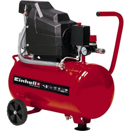 Компрессор поршневой Einhell TC-AC 190/24/8 Kit масляный 165л/мин 24л 1500Вт красный/черный