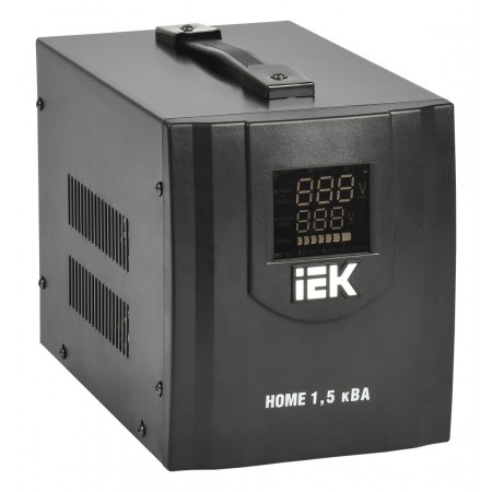 Стабилизатор напряжения IEK Home 1.5кВА однофазный черный (IVS20-1-01500)