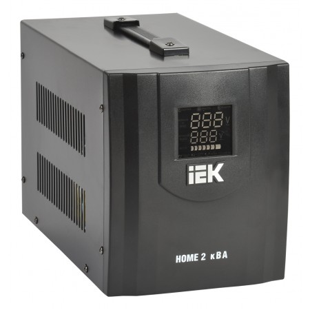 Стабилизатор напряжения IEK Home 2кВА однофазный черный (IVS20-1-02000)