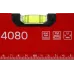 Уровень RGK U4080 пузырьковый 3глаз. магнит. красный