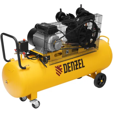 Компрессор поршневой Denzel BCV2300/100 масляный 440л/мин 100л 2300Вт желтый/черный