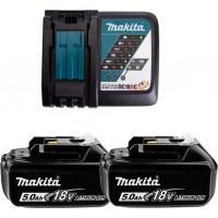 Батарея аккумуляторная Makita BL1850Bx2 LXT 18В 5Ач Li-Ion (З/У в компл.) (191L74-5)