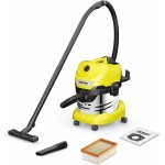 Строительный пылесос Karcher WD 4 S V-20/5/22 1000Вт (уборка: сухая/сбор воды) желтый