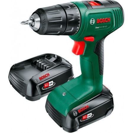 Дрель-шуруповерт Bosch Easydrill 18V-40 аккум. патрон:быстрозажимной (кейс в комплекте) (06039D8002)