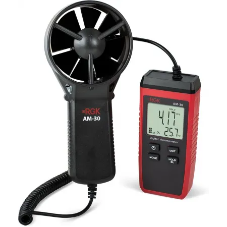 Термоанемометр RGK AM-30 портативный крыльчатый красный/черный (779296)