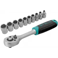 Набор торцевых головок Stels 14125 в комплекте 11 предметов Набор торцевых головок Stels 14125 в комплекте 11 предметов