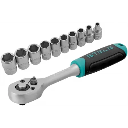 Набор торцевых головок Stels 14125 в комплекте 11 предметов Набор торцевых головок Stels 14125 в комплекте 11 предметов