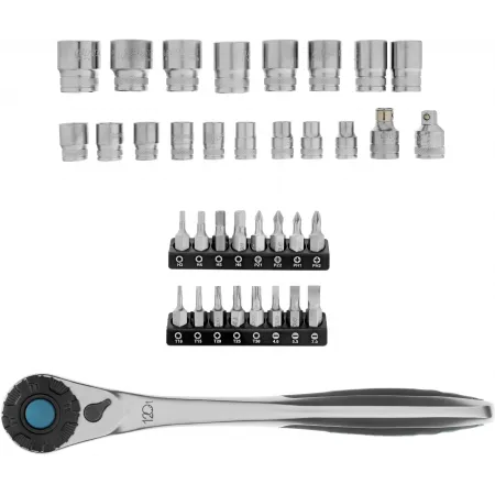 Набор торцевых головок Gross 14144 в комплекте 36 предметов +жесткий кейс Набор торцевых головок Gross 14144 в комплекте 36 предметов +жесткий кейс