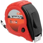 Рулетка строительная Matrix Rubber дл.полотна 7.5м изм.шкала в см зацеп простой красный/черный (31001)