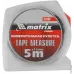 Рулетка строительная Matrix Chrom дл.полотна 5м изм.шкала в см зацеп простой серый (31040)