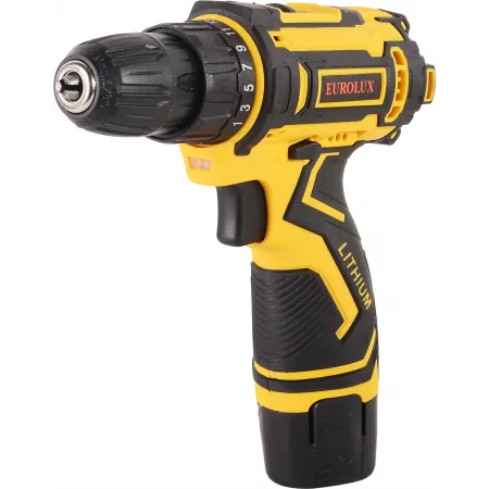 Дрель-шуруповерт Eurolux ДА-12/2Li аккум. патрон:быстрозажимной (кейс в комплекте) (72/14/38) Дрель-шуруповерт Eurolux ДА-12/2Li аккум. патрон:быстрозажимной (кейс в комплекте) (72/14/38)