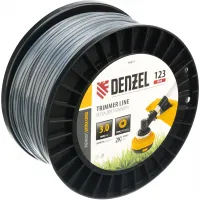 Леска для садовых триммеров Denzel 96810 d=3мм L=123м Леска для садовых триммеров Denzel 96810 d=3мм L=123м