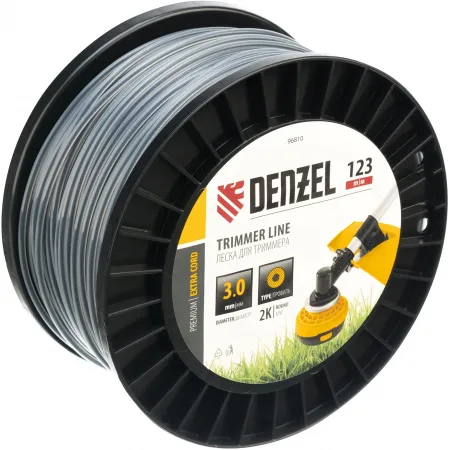 Леска для садовых триммеров Denzel 96810 d=3мм L=123м Леска для садовых триммеров Denzel 96810 d=3мм L=123м