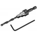 Сверло Denzel 704205 по дереву Д=5мм Дл=83.5мм (1пред.) для дрелей Сверло Denzel 704205 по дереву Д=5мм Дл=83.5мм (1пред.) для дрелей