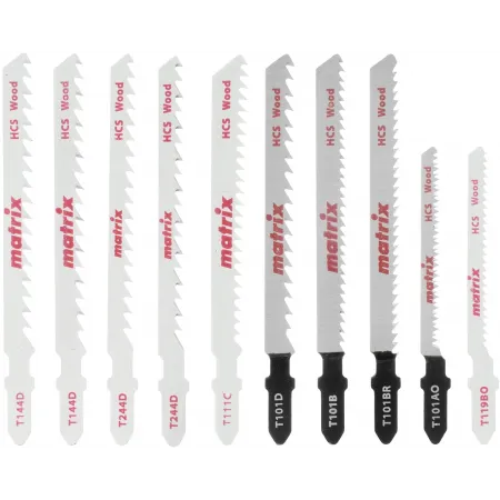 Набор пилок по дереву Matrix 78249 10пред. (лобзики) Набор пилок по дереву Matrix 78249 10пред. (лобзики)