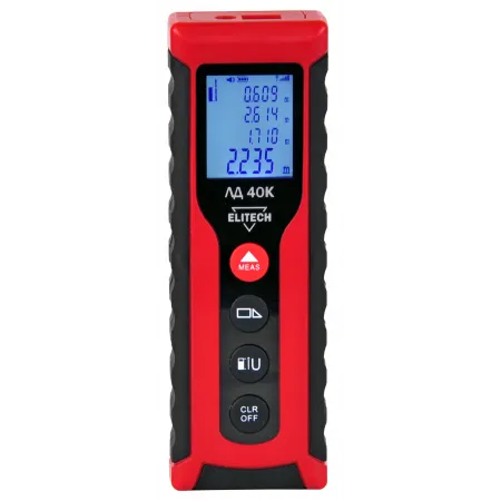Лазерный дальномер Elitech ЛД 40К 2кл.лаз. 635нм цв.луч. красный (201464) Лазерный дальномер Elitech ЛД 40К 2кл.лаз. 635нм цв.луч. красный (201464)