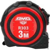 Рулетка строительная Amo R303 дл.полотна 3м изм.шкала в см зацеп простой красный/черный (851506) Рулетка строительная Amo R303 дл.полотна 3м изм.шкала в см зацеп простой красный/черный (851506)
