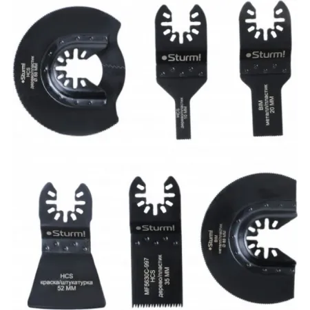 Набор насадок для инструмента Sturm! MF5630C-SET-U1 черный упак:6шт Набор насадок для инструмента Sturm! MF5630C-SET-U1 черный упак:6шт