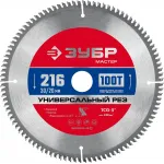 Диск пильный по алюм. Зубр 36916-216-30-100_z01 d=216мм d(посад.)=30мм (торцовочные пилы)