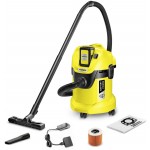 Строительный пылесос Karcher WD 3 Battery Set *EU-II 300Вт (уборка: сухая/сбор воды) желтый