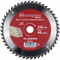 Диск пильный по дер. Monogram 086-983 d=255мм d(посад.)=30мм (циркулярные пилы) (упак.:1шт)