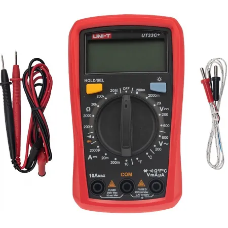 Мультиметр Uni-T UT33C+ цифровой черный/красный (106873)