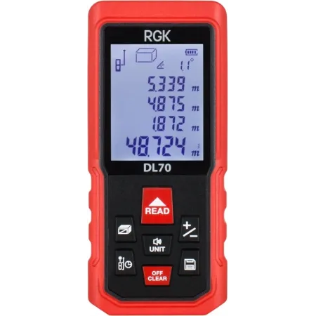 Лазерный дальномер RGK DL70 2кл.лаз. 635нм цв.луч. красный (755702) Лазерный дальномер RGK DL70 2кл.лаз. 635нм цв.луч. красный (755702)