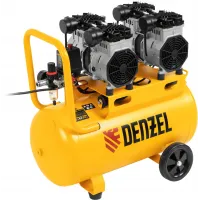 Компрессор поршневой Denzel DLS 2200/50 безмасляный 380л/мин 50л 2200Вт желтый
