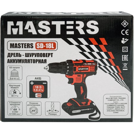 Дрель-шуруповерт Masters SD-18L аккум. патрон:быстрозажимной (18809) Дрель-шуруповерт Masters SD-18L аккум. патрон:быстрозажимной (18809)
