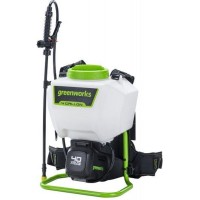 Опрыскиватель Greenworks G40BPS аккум. ранц. 15л белый/зеленый (5300007)
