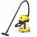 Строительный пылесос Karcher WD 3-18 S 225Вт (уборка: сухая/влажная) желтый