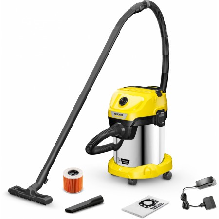 Строительный пылесос Karcher WD 3-18 S 225Вт (уборка: сухая/влажная) желтый