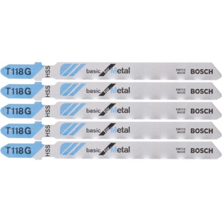 Набор пилок по металлу Bosch T 118 G 5пред. (лобзики)