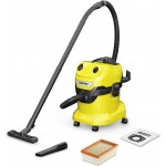 Строительный пылесос Karcher WD 4 V-20/5/22 1000Вт (уборка: сухая/сбор воды) желтый