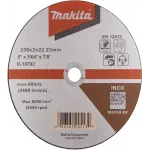 Диск отрезной по мет. Makita D-18792 d=230мм d(посад.)=22.23мм (угловые шлифмашины)