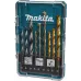 Набор сверл Makita D-71962 по дер/мет/бет (9пред.) для шуруповертов/дрелей