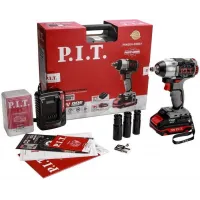 Гайковерт P.I.T. PIW20H-300B/1 аккум. патрон:квад.1/2"