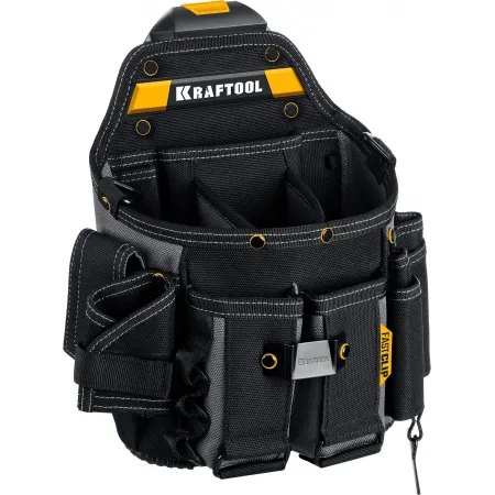 Сумка для инструментов Kraftool KPB-23 23карм. черный/желтый (38766)