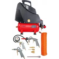 Компрессор поршневой Fubag Service Master Kit безмасляный 180л/мин 6л 1100Вт красный/черный